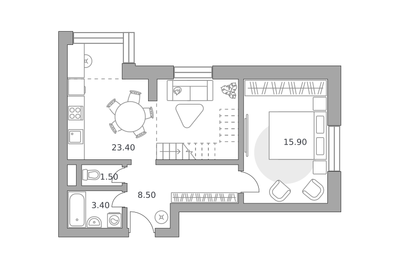 Планировка 1-комн.