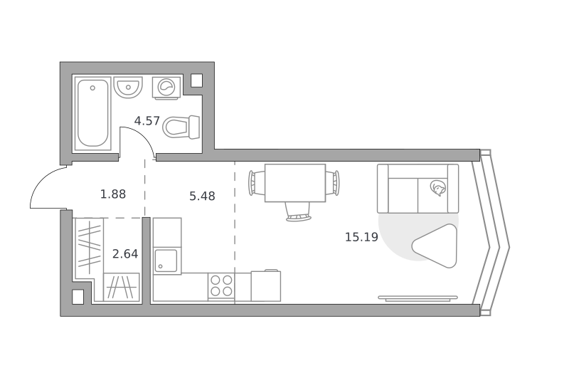 Планировка Студия