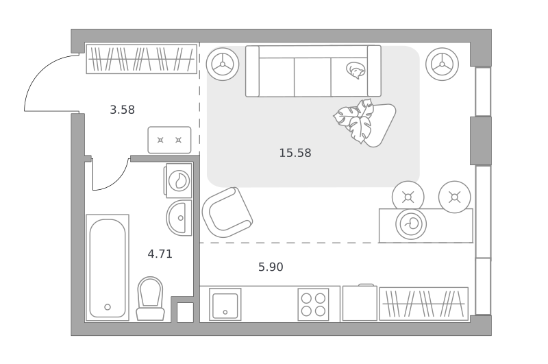 Планировка Студия