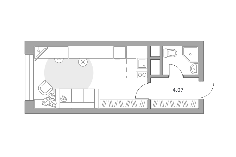 Планировка Студия