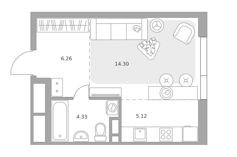 Планировка Студия