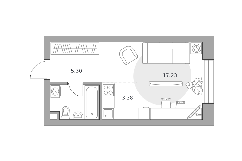 Планировка Студия