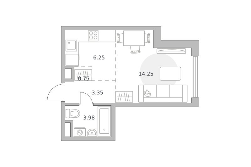 Планировка Студия
