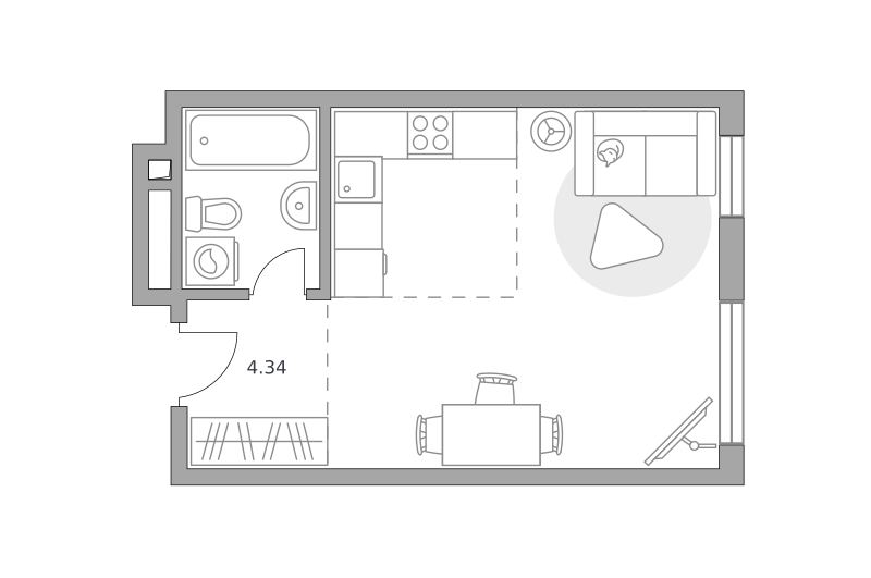 Планировка Студия