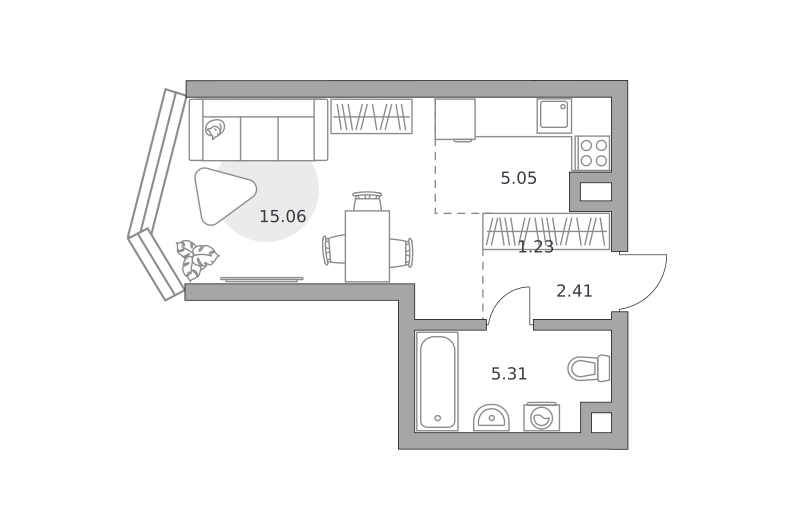 Планировка Студия