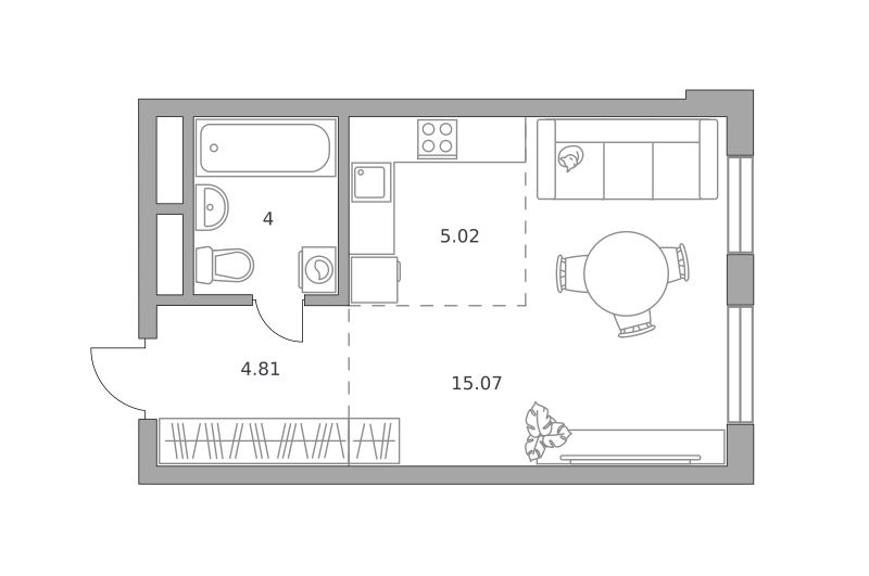 Планировка Студия