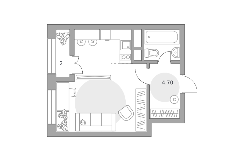 Планировка Студия