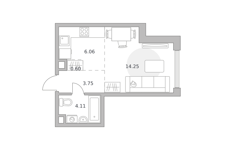 Планировка Студия
