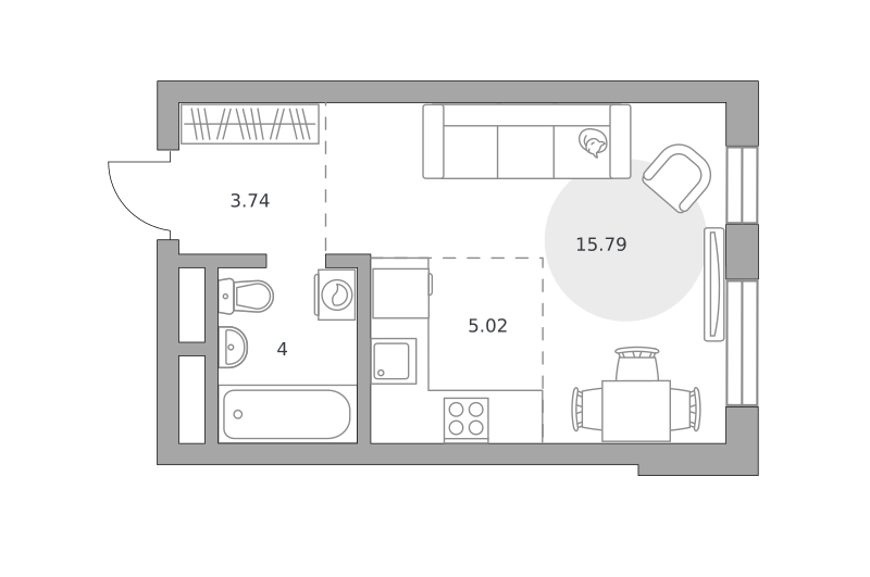 Планировка Студия