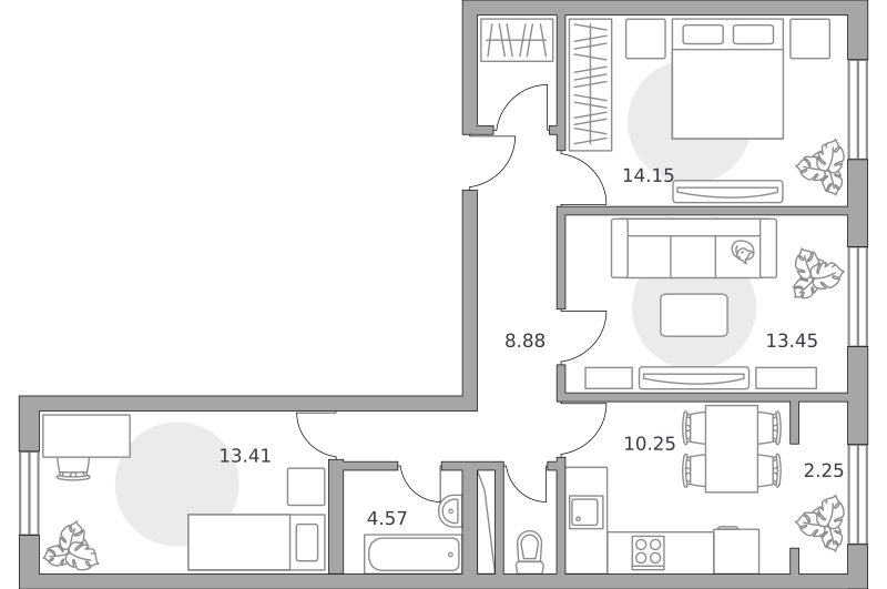 Планировка 3-комн.