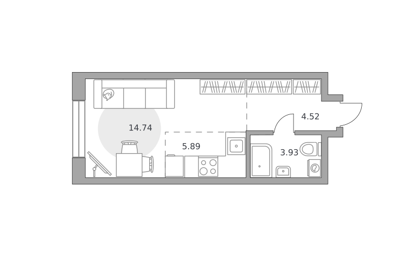 Планировка Студия