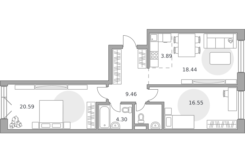 Планировка 3-комн.