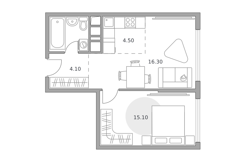 Планировка 2-комн.