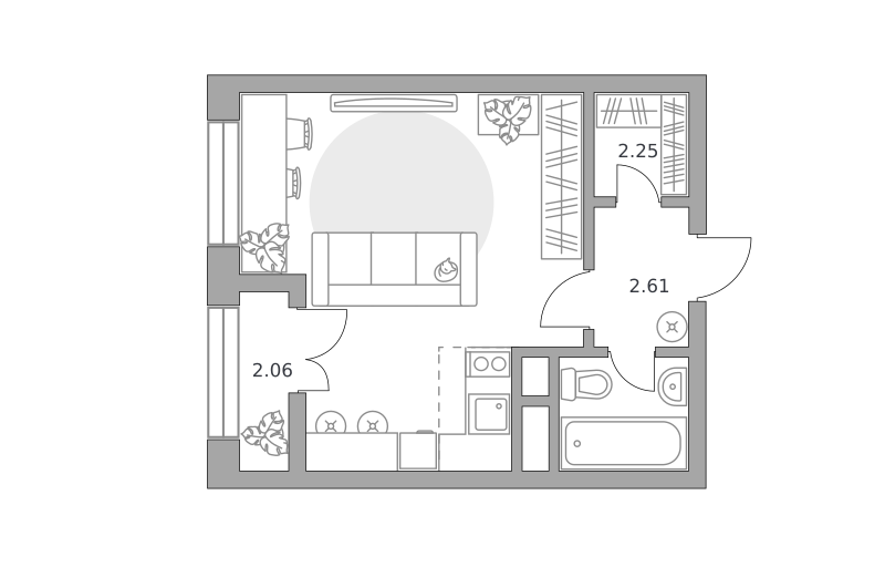 Планировка Студия