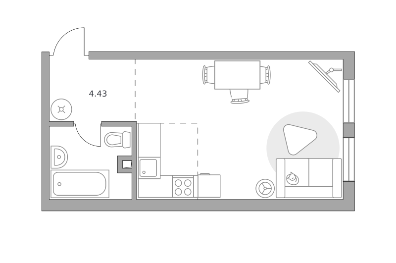 Планировка Студия