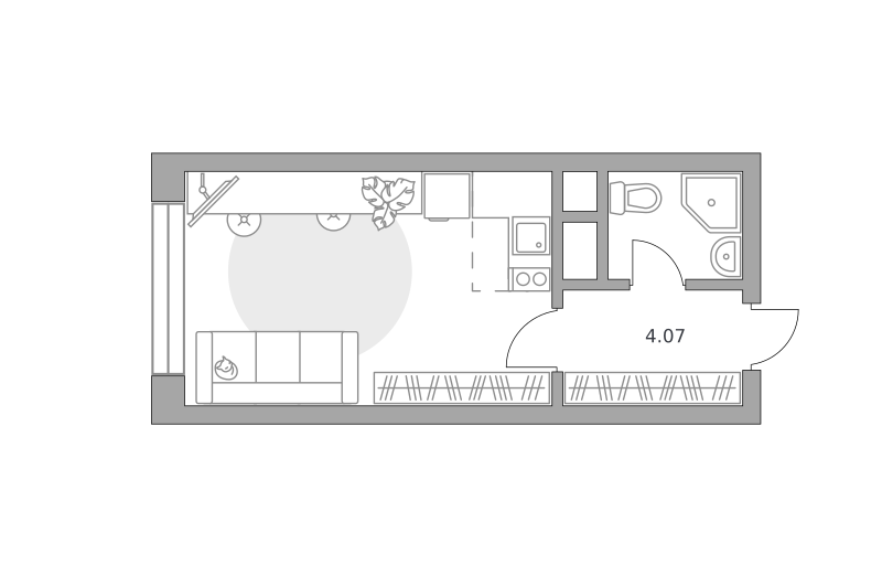 Планировка Студия