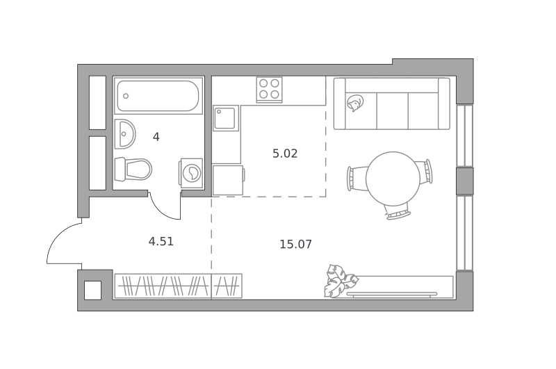 Планировка Студия