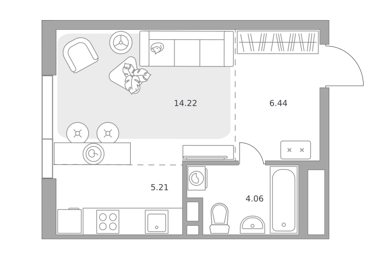 Планировка Студия