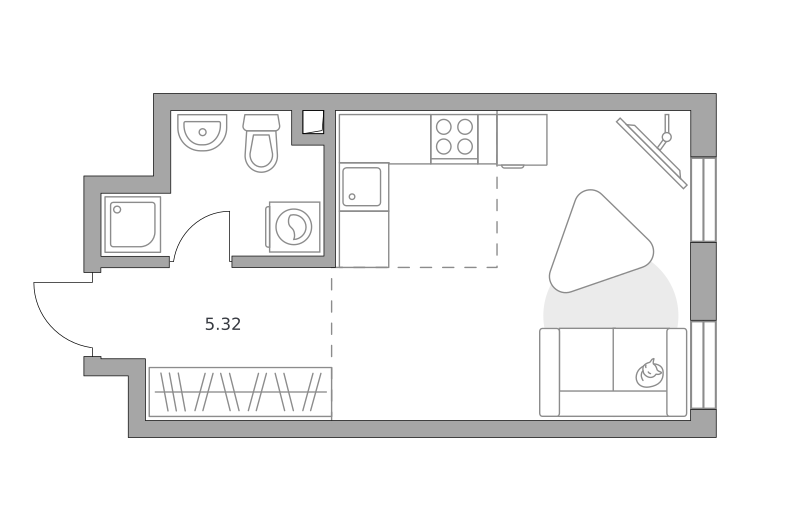 Планировка Студия