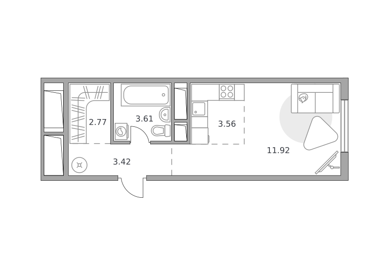 Планировка Студия