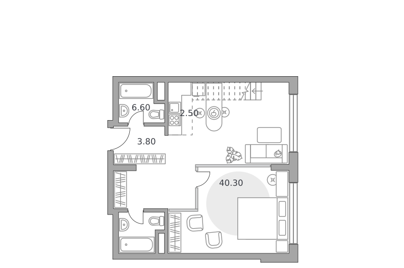 Планировка Студия