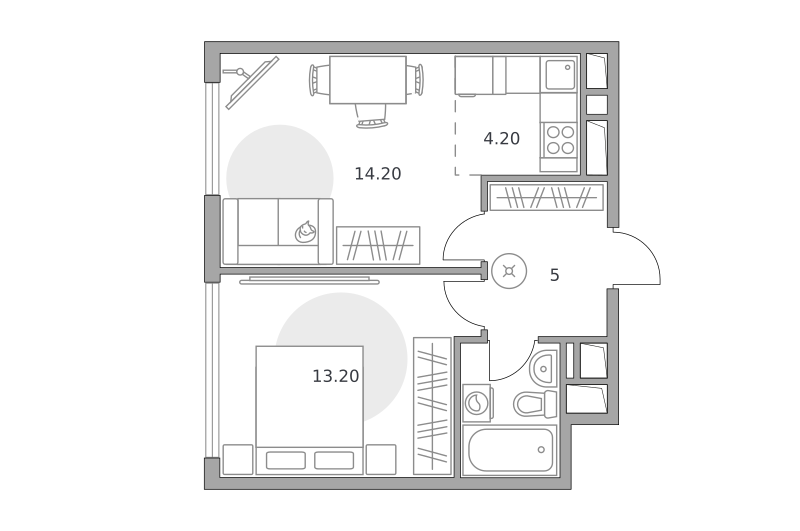 Планировка 2-комн.