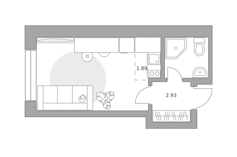 Планировка Студия
