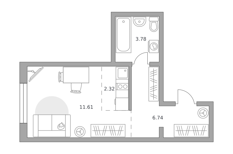 Планировка Студия