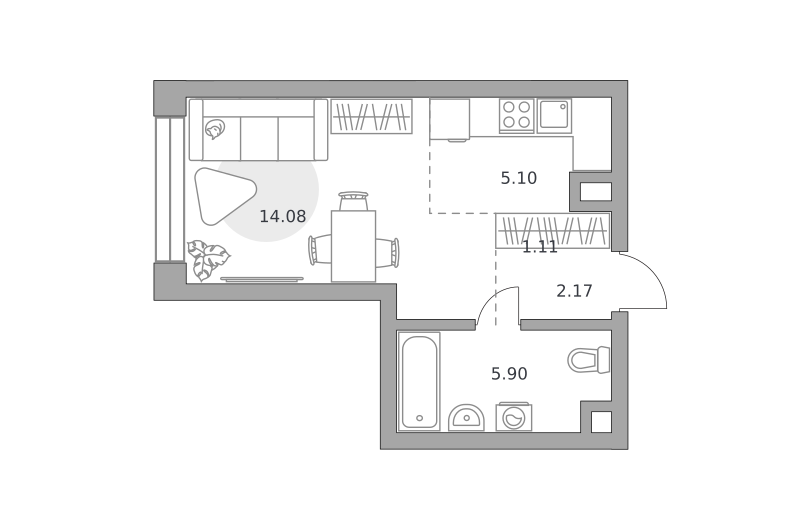 Планировка Студия