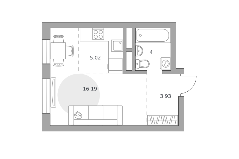 Планировка Студия