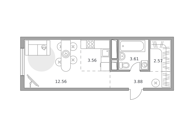 Планировка Студия