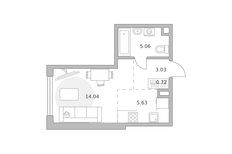 Планировка Студия