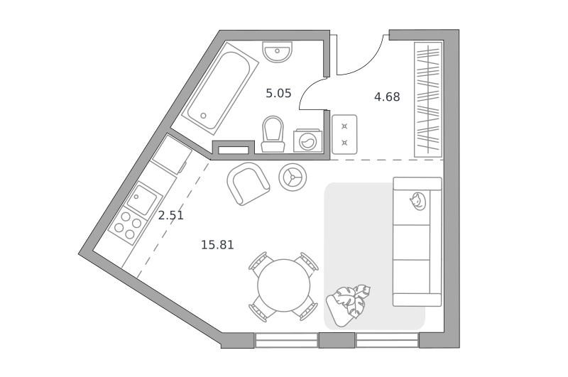 Планировка Студия