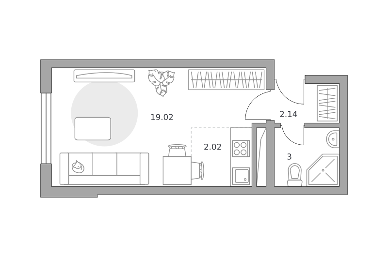 Планировка Студия