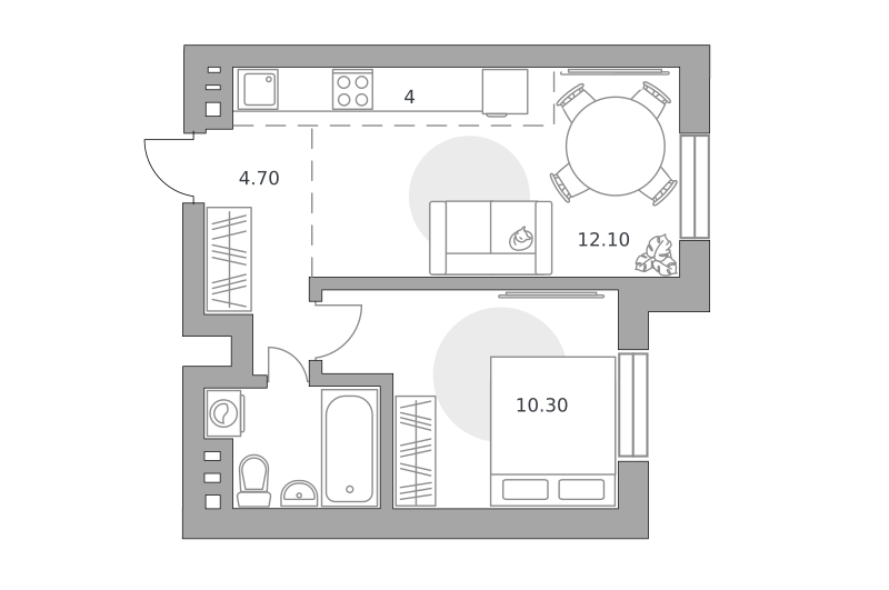 Планировка 2-комн.