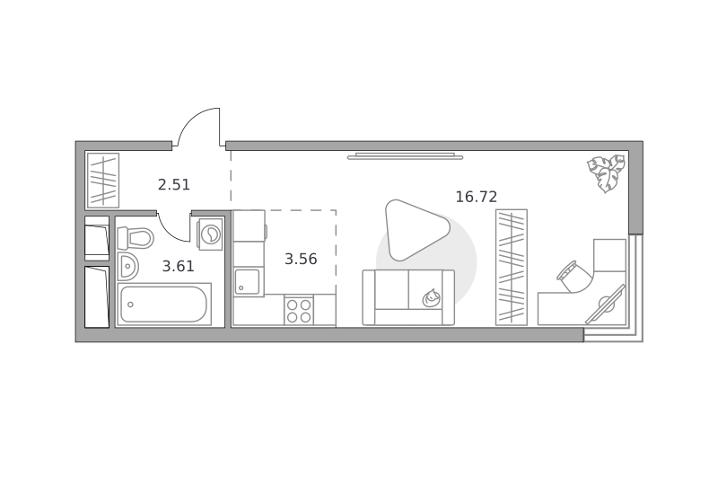 Планировка Студия