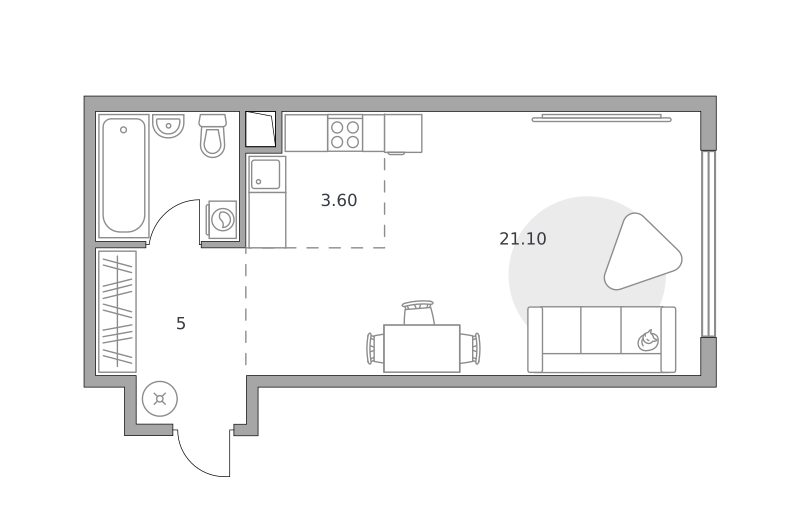 Планировка Студия