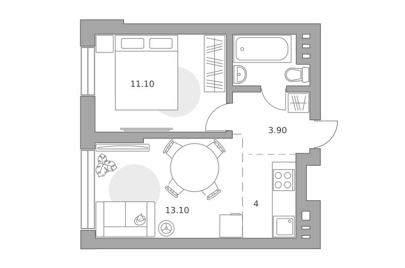 Планировка 2-комн.