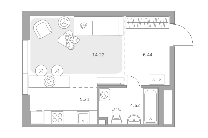 Планировка Студия