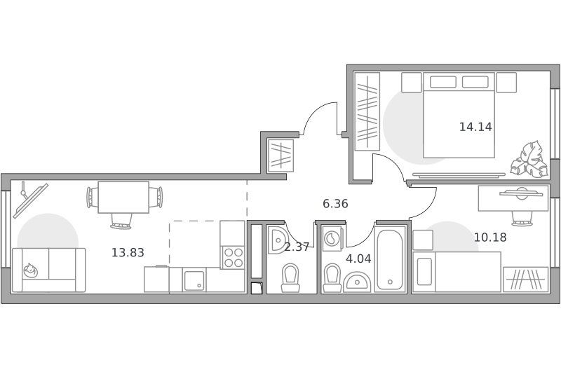 Планировка 3-комн.