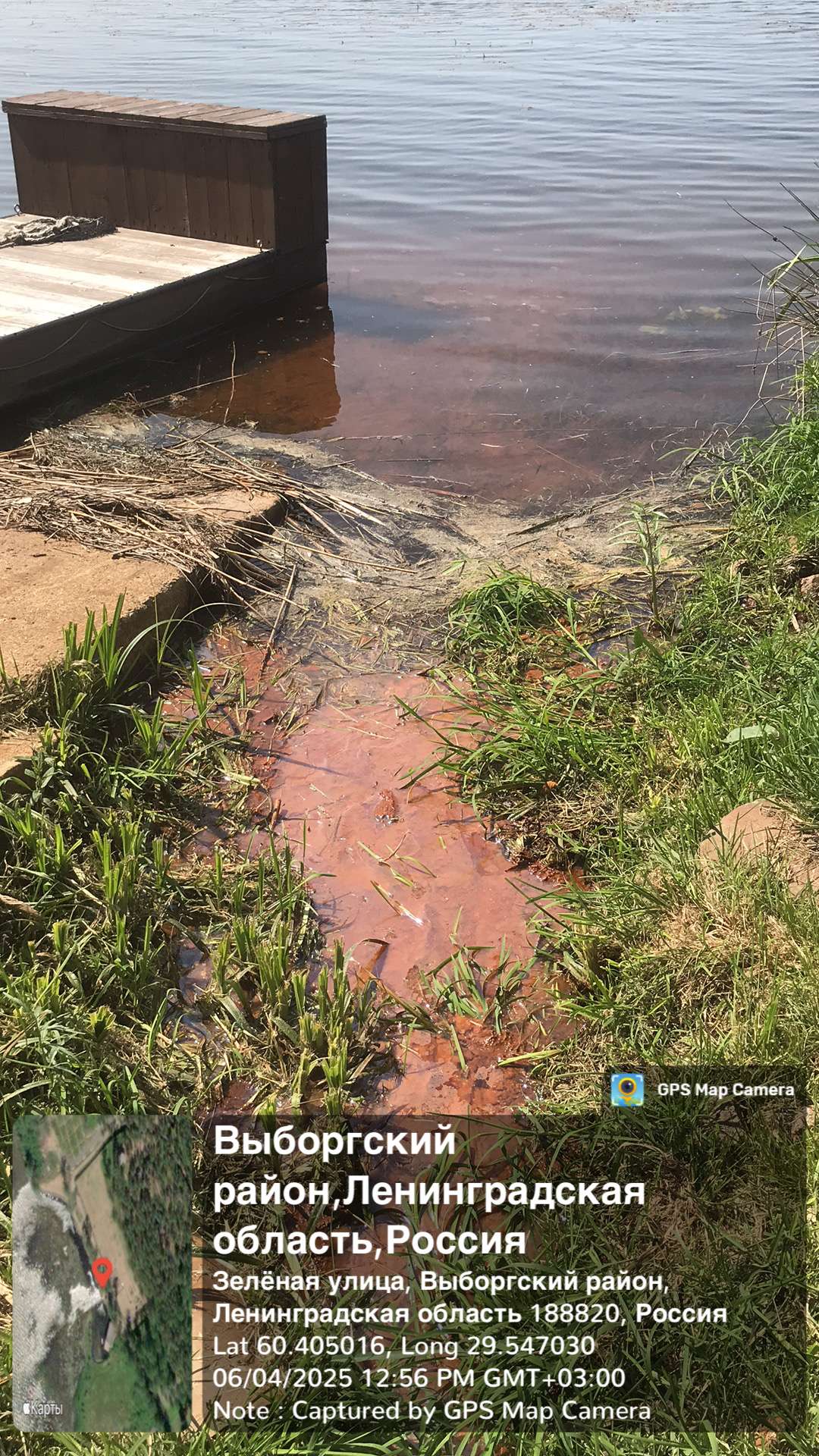 Слив нечистот в водный объект озеро Нахимовское, захват береговой линии с вырубкой деревьев.