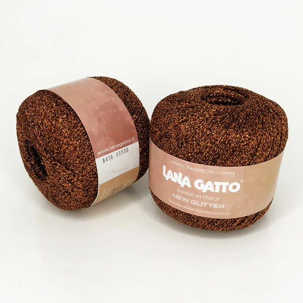 Lana Gatto, New Glitter, Нейлон 49% Полиэстер 51%, Коричневый/Бронза (8456)