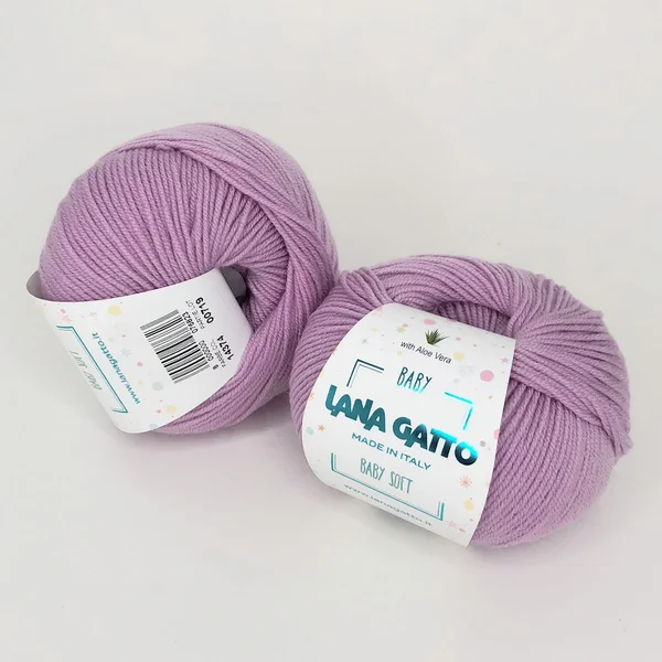 Lana Gatto, Baby Soft, Меринос 100%, Фиолетовый/Лиловое облачко (14374)