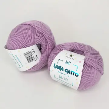 Lana Gatto, Baby Soft, Меринос 100%, Фиолетовый/Лиловое облачко (14374)
