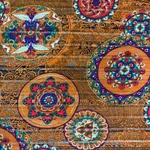 Плательная, Вискоза 98% Люрекс 2%, Коричневый/Коричневый (0710205) 4