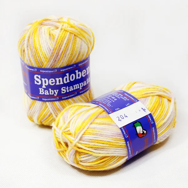 Tropical Lane, Spendobene baby stampato, Акрил 53% Шерсть 47%, Разноцветный/Белый-желтый-розовый (204)