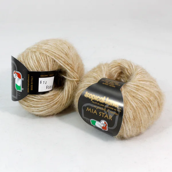 Tropical Lane, Mia star, Альпака 15% Полиамид 52% Шерсть 33%, Бежевый/Карамель (612)