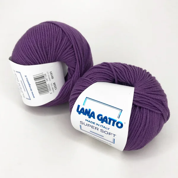 Lana Gatto, Super soft, Меринос 100%, Фиолетовый/Прованс (13335)