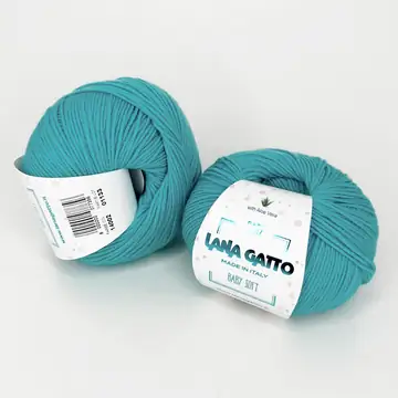 Lana Gatto, Baby Soft, Меринос 100%, Бирюзовый/Мальвина (14002)