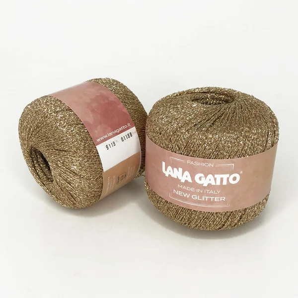 Lana Gatto, New Glitter, Нейлон 49% Полиэстер 51%, Бежевый/Белое золото (9119)